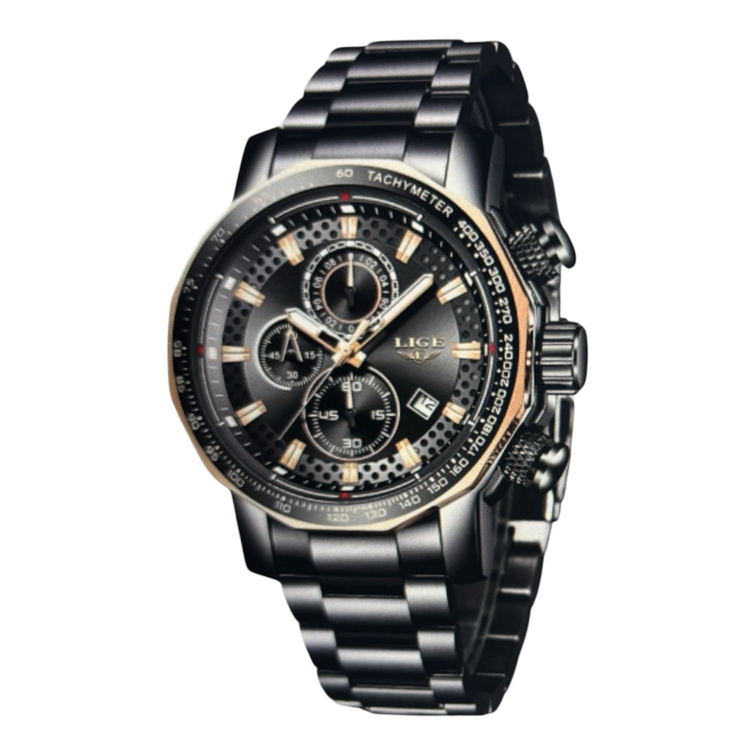 Black formal watch