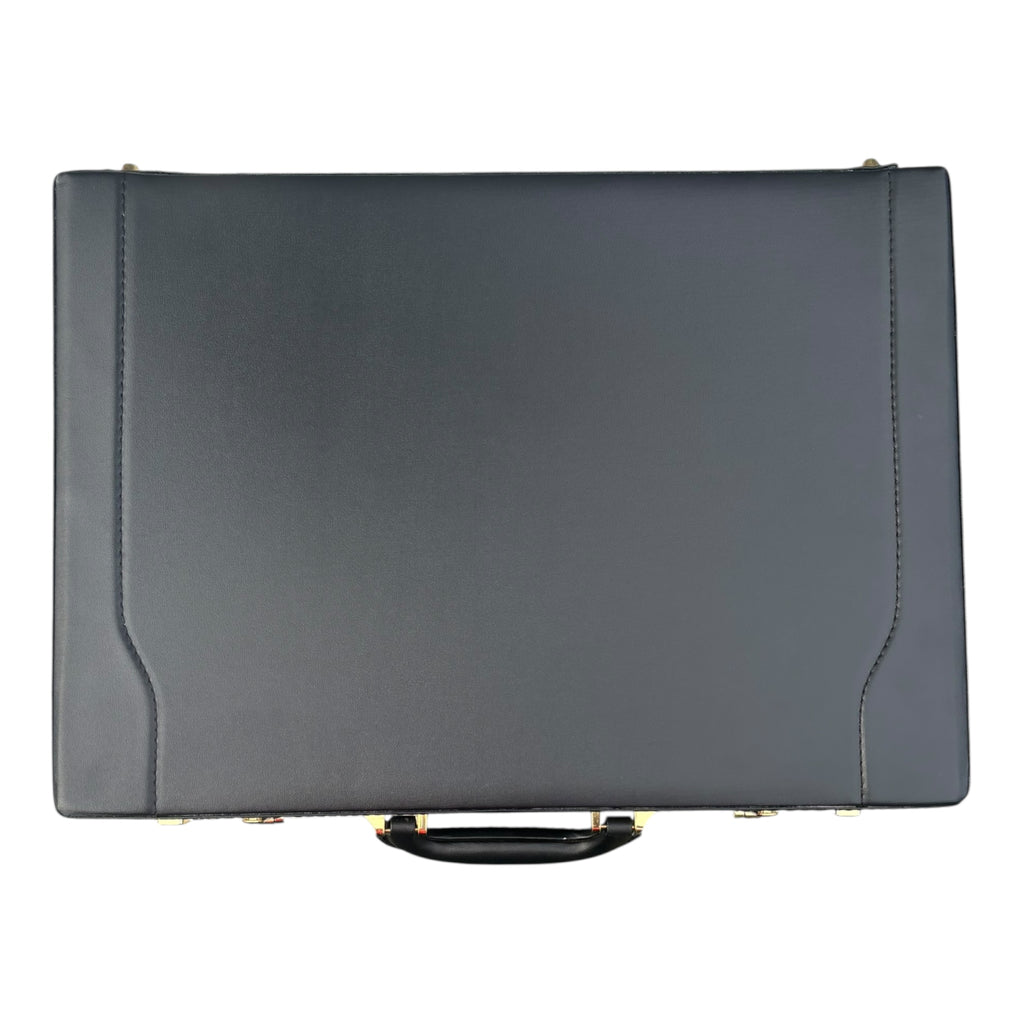 Black briefcase with writing board