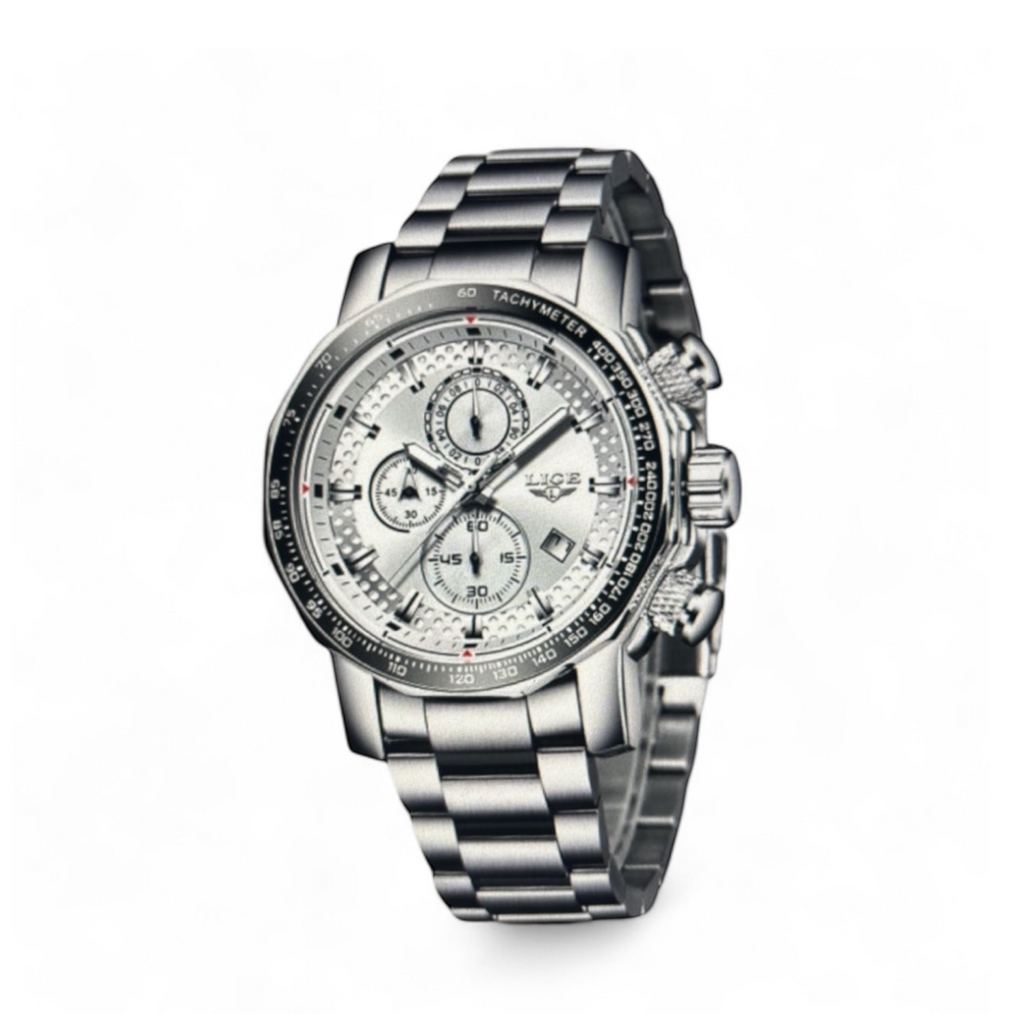 Silver formal watch