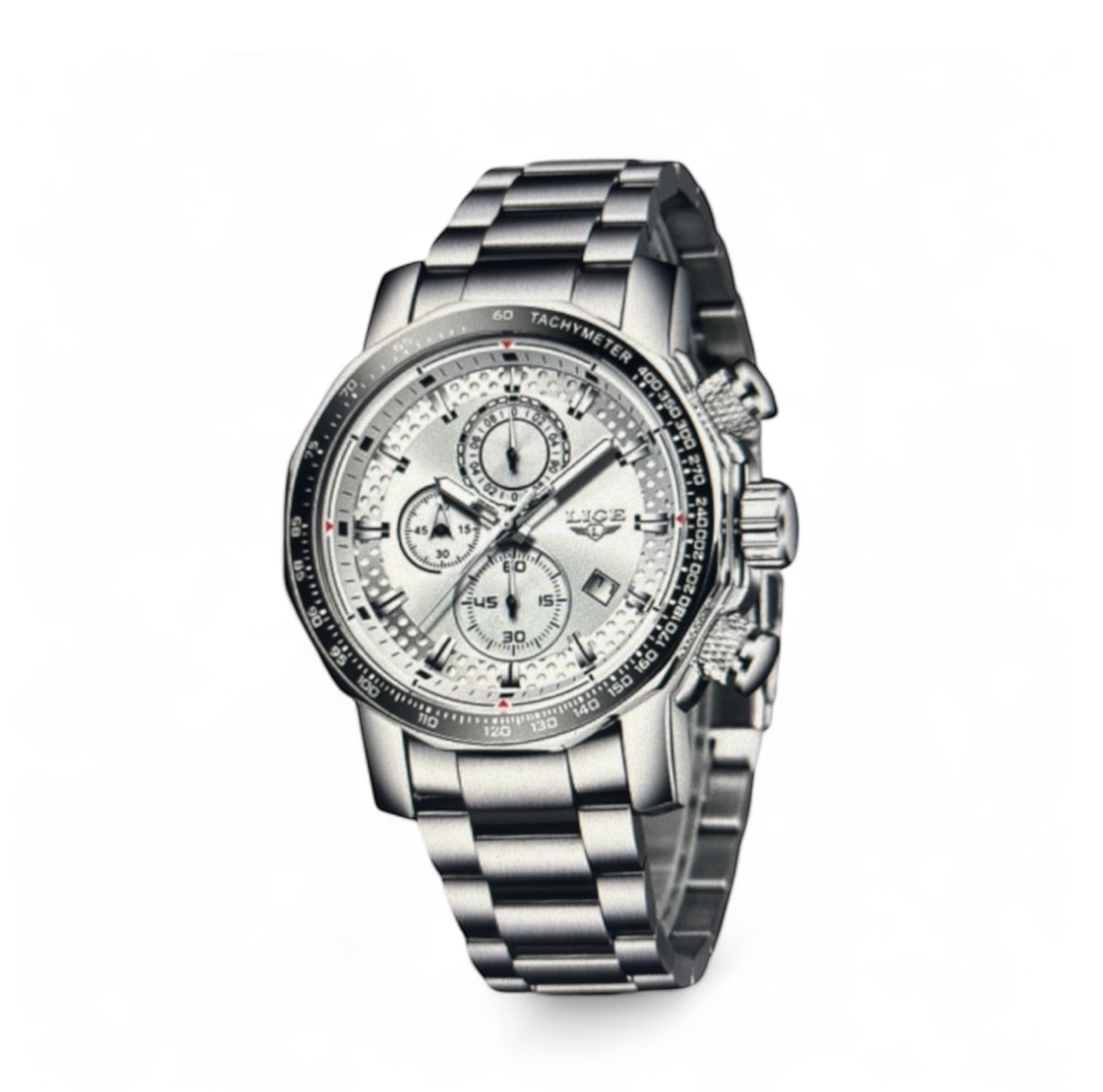 Silver formal watch