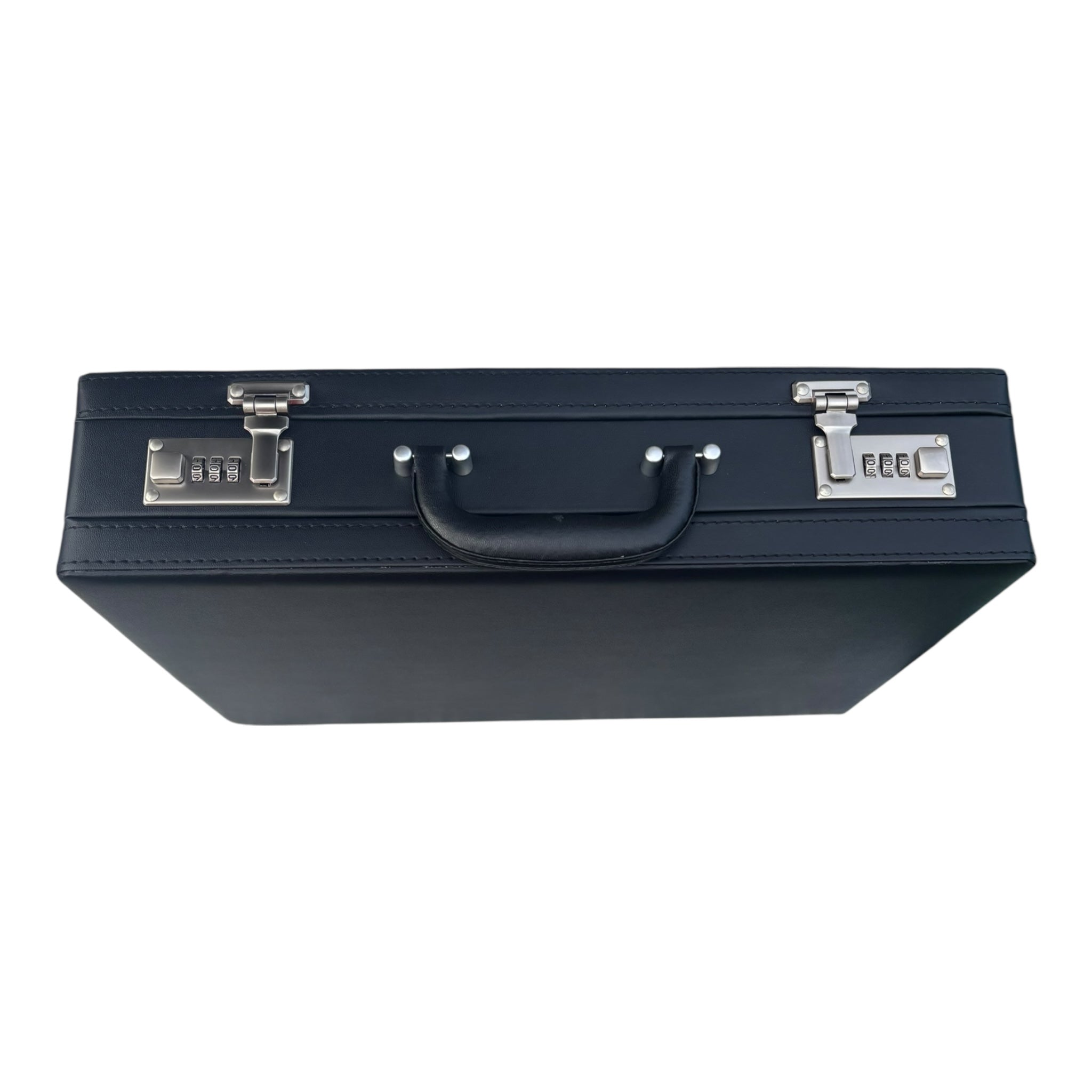 Plain black formal briefcase