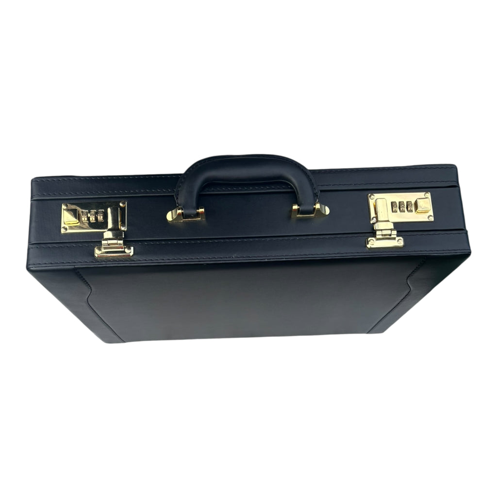 Black briefcase with writing board