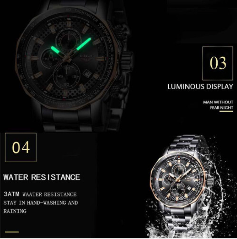 Black formal watch
