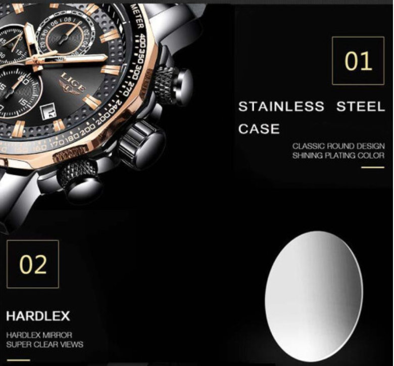Black formal watch